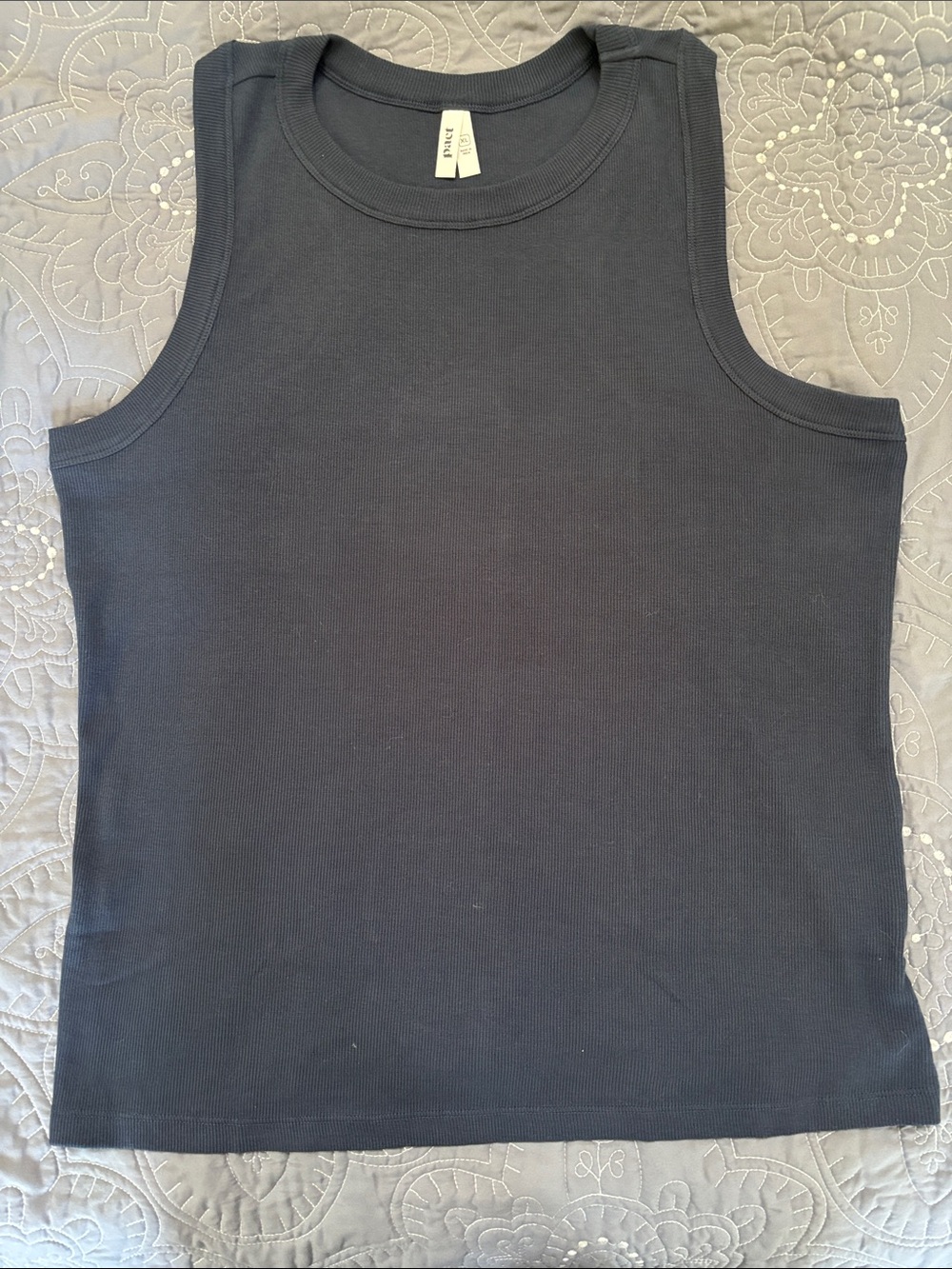Pact Women's Navy Rib Tank Top